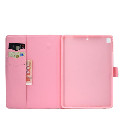 For iPad 9.7 (2017/2018) & Air 2 & Air Colored Drawing Pattern Horizontal Flip PU Leather Case with Holder & Card Slot & Sleep / Wake-up Function(Crown Cat) - iPad 9.7 (2018) & (2017) Cases by buy2fix | Online Shopping UK | buy2fix