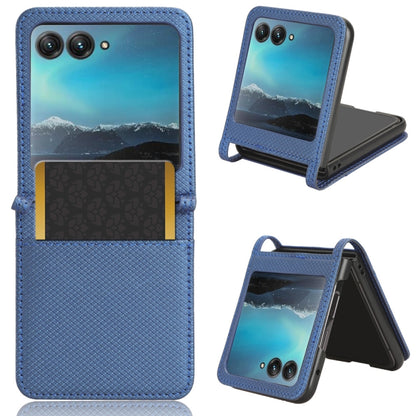 For Motorola Razr 40 Ultra Diamond Texture Leather Phone Case(Blue) by buy2fix