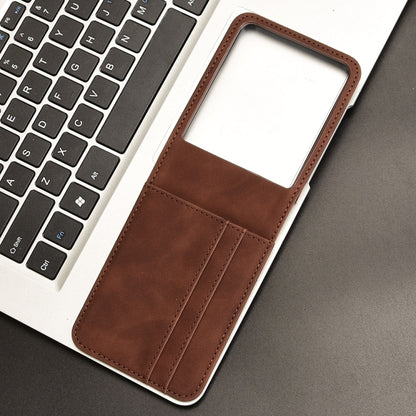 For Motorola Razr 50 Ultra Skin Feel Card Slot Leather Phone Case(Brown) by buy2fix