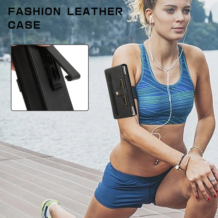 For Samsung Galaxy Z Fold5 Multifunctional Folding Phone Leather Case(Black) - Galaxy Z Fold5 Cases by buy2fix | Online Shopping UK | buy2fix