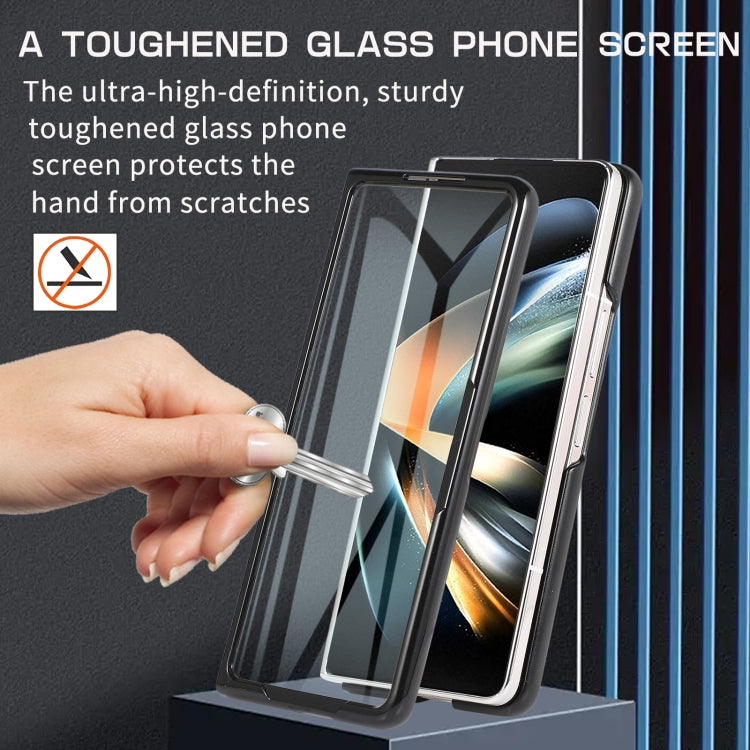 For Samsung Galaxy Z Fold5 Multifunctional Folding Phone Leather Case(Purple) - Galaxy Z Fold5 Cases by buy2fix | Online Shopping UK | buy2fix