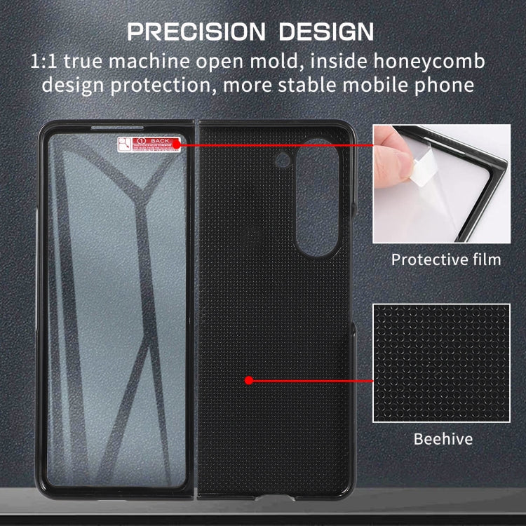 For Samsung Galaxy Z Fold5 Multifunctional Folding Phone Leather Case(Blue) - Galaxy Z Fold5 Cases by buy2fix | Online Shopping UK | buy2fix