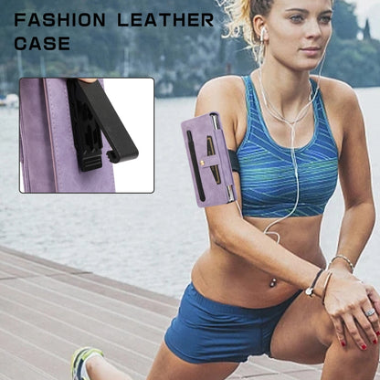 For Samsung Galaxy Z Fold2 5G Multifunctional Folding Phone Leather Case(Purple) - Galaxy Phone Cases by buy2fix | Online Shopping UK | buy2fix