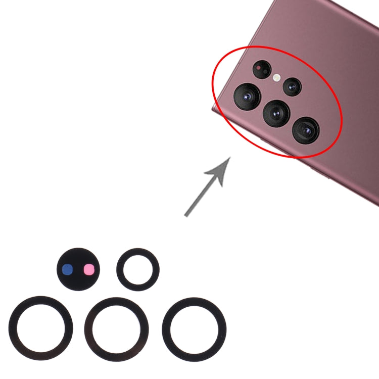 For Samsung Galaxy S22 Ultra 5G SM-S908B 10set Back Camera Lens -  by buy2fix | Online Shopping UK | buy2fix