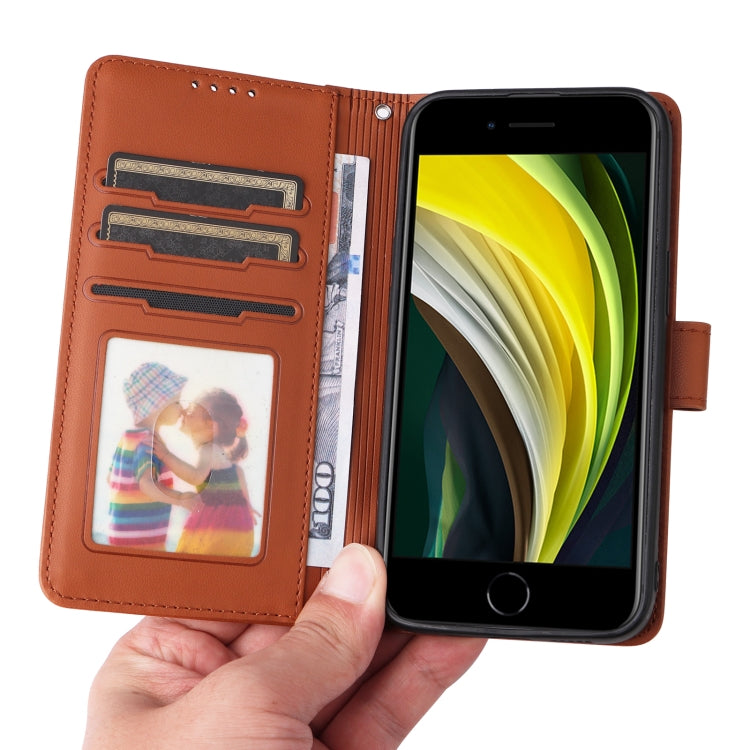 For iPhone 6 / 7 / 8 BETOPNICE BN-005 2 in 1 Detachable Imitate Genuine Leather Phone Case(Brown) - iPhone SE 2022 / 2020 / 8 / 7 Cases by BETOPNICE | Online Shopping UK | buy2fix