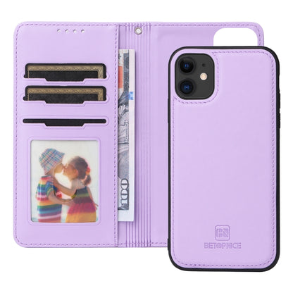 For iPhone 11 BETOPNICE BN-005 2 in 1 Detachable Imitate Genuine Leather Phone Case(Light Purple) - iPhone 11 Cases by BETOPNICE | Online Shopping UK | buy2fix