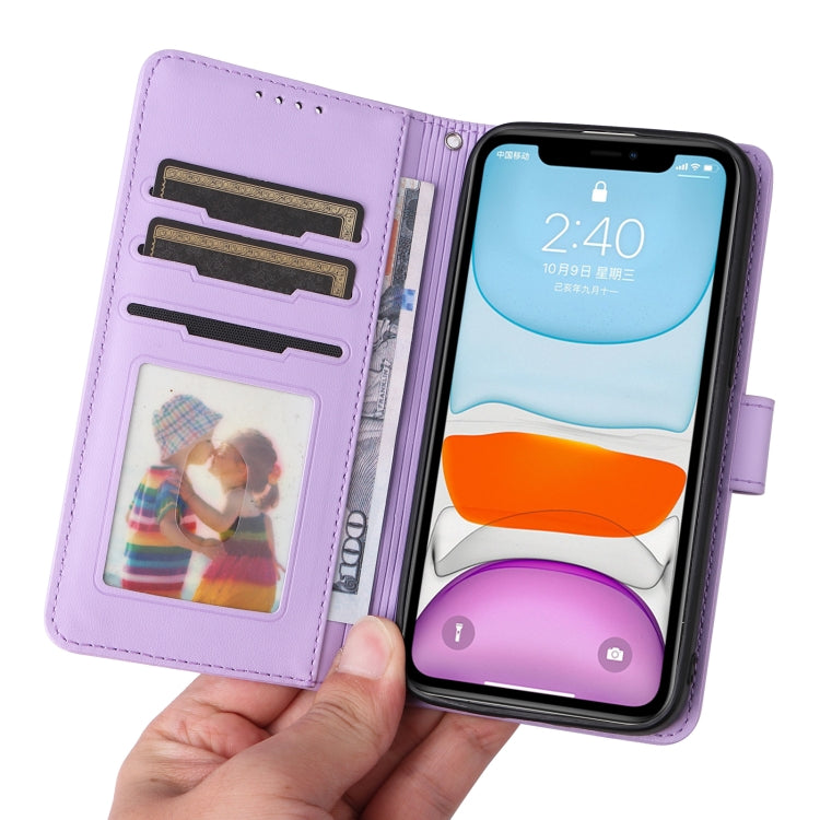 For iPhone 11 BETOPNICE BN-005 2 in 1 Detachable Imitate Genuine Leather Phone Case(Light Purple) - iPhone 11 Cases by BETOPNICE | Online Shopping UK | buy2fix
