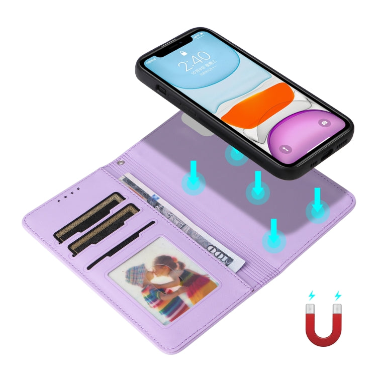 For iPhone 11 BETOPNICE BN-005 2 in 1 Detachable Imitate Genuine Leather Phone Case(Light Purple) - iPhone 11 Cases by BETOPNICE | Online Shopping UK | buy2fix