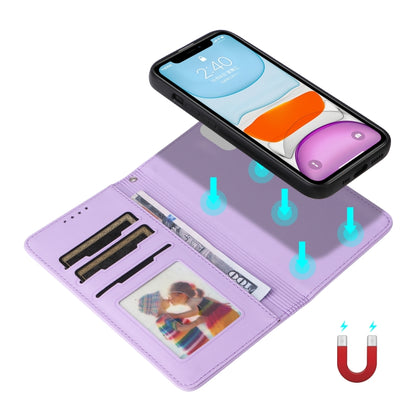 For iPhone 11 BETOPNICE BN-005 2 in 1 Detachable Imitate Genuine Leather Phone Case(Light Purple) - iPhone 11 Cases by BETOPNICE | Online Shopping UK | buy2fix