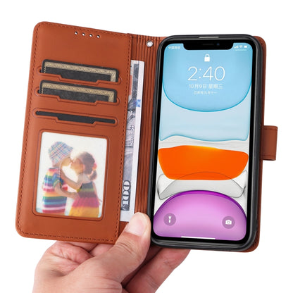 For iPhone 11 BETOPNICE BN-005 2 in 1 Detachable Imitate Genuine Leather Phone Case(Brown) - iPhone 11 Cases by BETOPNICE | Online Shopping UK | buy2fix