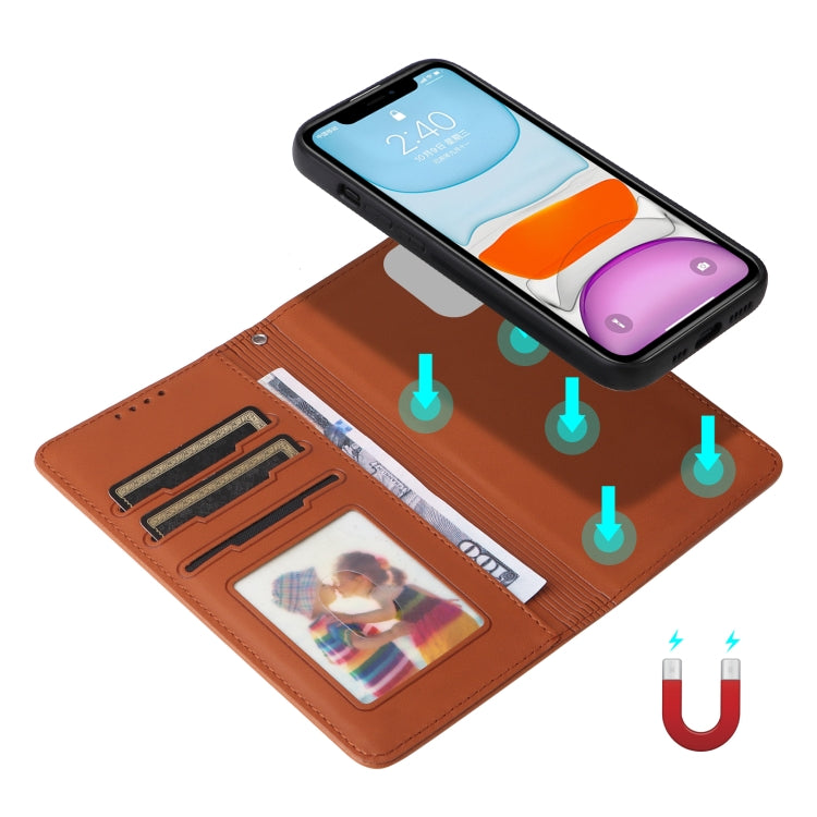 For iPhone 11 BETOPNICE BN-005 2 in 1 Detachable Imitate Genuine Leather Phone Case(Brown) - iPhone 11 Cases by BETOPNICE | Online Shopping UK | buy2fix