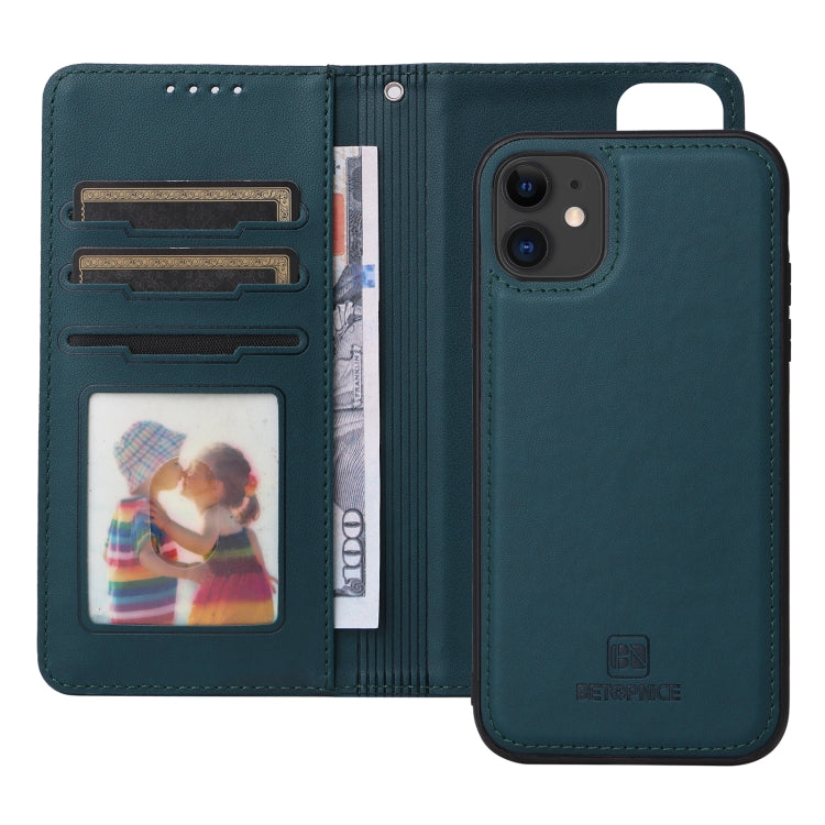 For iPhone 11 BETOPNICE BN-005 2 in 1 Detachable Imitate Genuine Leather Phone Case(Blue) - iPhone 11 Cases by BETOPNICE | Online Shopping UK | buy2fix