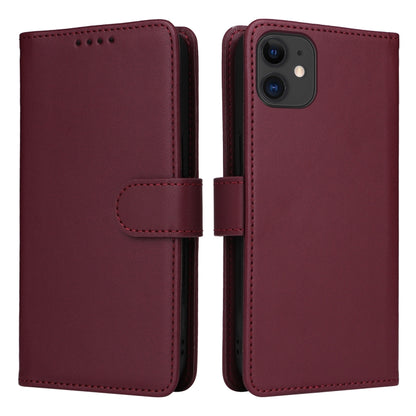 For iPhone 11 BETOPNICE BN-005 2 in 1 Detachable Imitate Genuine Leather Phone Case(Wine Red) - iPhone 11 Cases by BETOPNICE | Online Shopping UK | buy2fix