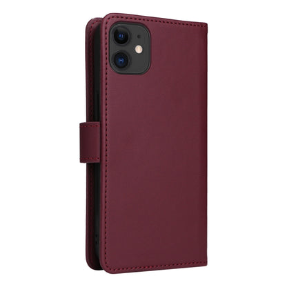 For iPhone 11 BETOPNICE BN-005 2 in 1 Detachable Imitate Genuine Leather Phone Case(Wine Red) - iPhone 11 Cases by BETOPNICE | Online Shopping UK | buy2fix