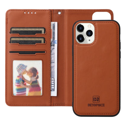 For iPhone 11 Pro BETOPNICE BN-005 2 in 1 Detachable Imitate Genuine Leather Phone Case(Brown) - iPhone 11 Pro Cases by BETOPNICE | Online Shopping UK | buy2fix