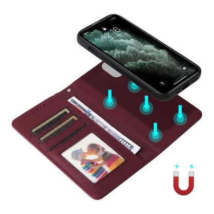 For iPhone 11 Pro Max BETOPNICE BN-005 2 in 1 Detachable Imitate Genuine Leather Phone Case(Wine Red) - iPhone 11 Pro Max Cases by BETOPNICE | Online Shopping UK | buy2fix