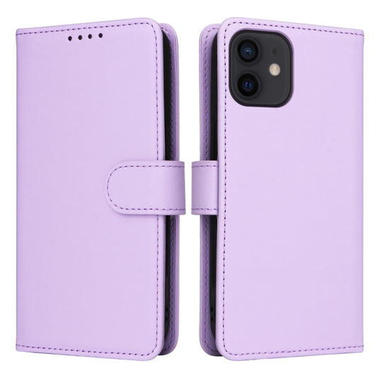 For iPhone 12 Pro / 12 BETOPNICE BN-005 2 in 1 Detachable Imitate Genuine Leather Phone Case(Light Purple) - iPhone 12 / 12 Pro Cases by BETOPNICE | Online Shopping UK | buy2fix