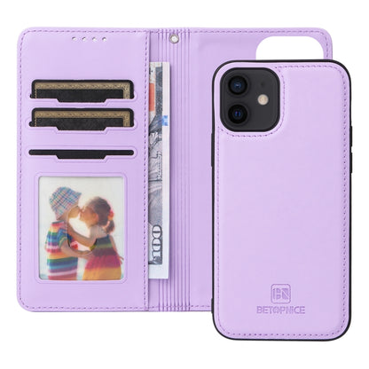 For iPhone 12 Pro / 12 BETOPNICE BN-005 2 in 1 Detachable Imitate Genuine Leather Phone Case(Light Purple) - iPhone 12 / 12 Pro Cases by BETOPNICE | Online Shopping UK | buy2fix