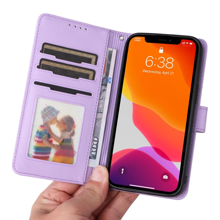 For iPhone 12 Pro / 12 BETOPNICE BN-005 2 in 1 Detachable Imitate Genuine Leather Phone Case(Light Purple) - iPhone 12 / 12 Pro Cases by BETOPNICE | Online Shopping UK | buy2fix