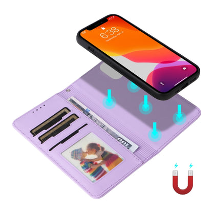 For iPhone 12 Pro / 12 BETOPNICE BN-005 2 in 1 Detachable Imitate Genuine Leather Phone Case(Light Purple) - iPhone 12 / 12 Pro Cases by BETOPNICE | Online Shopping UK | buy2fix