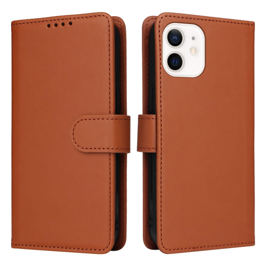 For iPhone 12 mini BETOPNICE BN-005 2 in 1 Detachable Imitate Genuine Leather Phone Case(Brown) - iPhone 12 mini Cases by BETOPNICE | Online Shopping UK | buy2fix