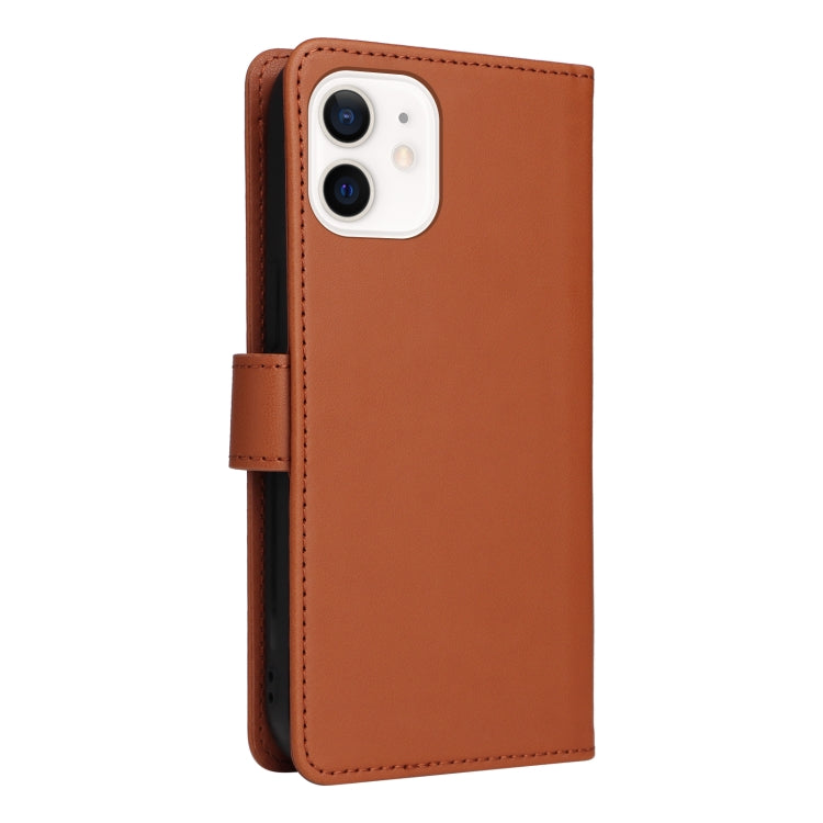 For iPhone 12 mini BETOPNICE BN-005 2 in 1 Detachable Imitate Genuine Leather Phone Case(Brown) - iPhone 12 mini Cases by BETOPNICE | Online Shopping UK | buy2fix