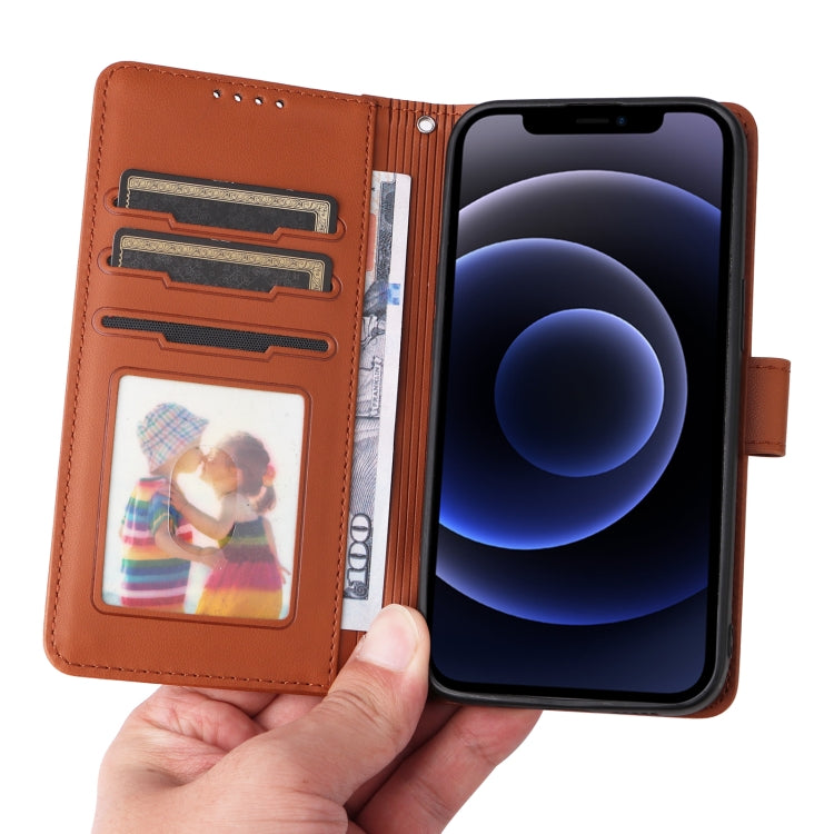 For iPhone 12 mini BETOPNICE BN-005 2 in 1 Detachable Imitate Genuine Leather Phone Case(Brown) - iPhone 12 mini Cases by BETOPNICE | Online Shopping UK | buy2fix