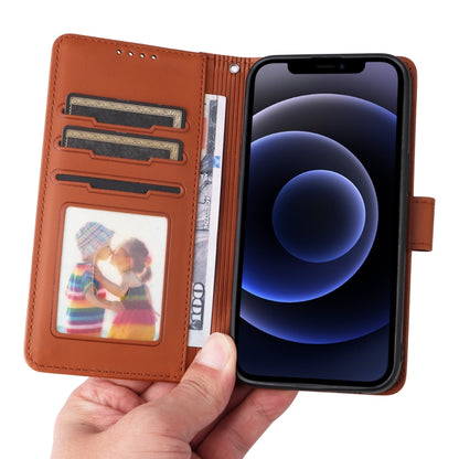 For iPhone 12 mini BETOPNICE BN-005 2 in 1 Detachable Imitate Genuine Leather Phone Case(Brown) - iPhone 12 mini Cases by BETOPNICE | Online Shopping UK | buy2fix