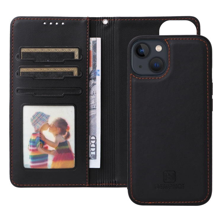 For iPhone 13 / 14 BETOPNICE BN-005 2 in 1 Detachable Imitate Genuine Leather Phone Case(Black) - iPhone 14 Cases by BETOPNICE | Online Shopping UK | buy2fix