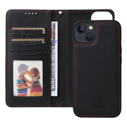 For iPhone 13 / 14 BETOPNICE BN-005 2 in 1 Detachable Imitate Genuine Leather Phone Case(Black) - iPhone 14 Cases by BETOPNICE | Online Shopping UK | buy2fix