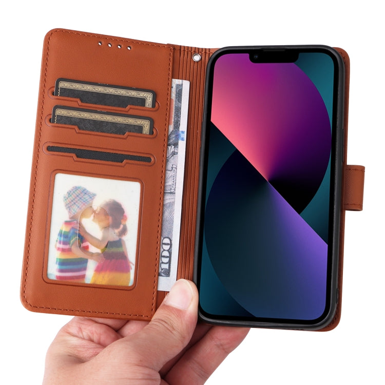 For iPhone 13 / 14 BETOPNICE BN-005 2 in 1 Detachable Imitate Genuine Leather Phone Case(Brown) - iPhone 14 Cases by BETOPNICE | Online Shopping UK | buy2fix