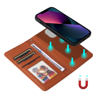 For iPhone 13 / 14 BETOPNICE BN-005 2 in 1 Detachable Imitate Genuine Leather Phone Case(Brown) - iPhone 14 Cases by BETOPNICE | Online Shopping UK | buy2fix