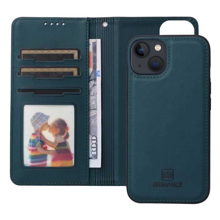 For iPhone 13 / 14 BETOPNICE BN-005 2 in 1 Detachable Imitate Genuine Leather Phone Case(Blue) - iPhone 14 Cases by BETOPNICE | Online Shopping UK | buy2fix