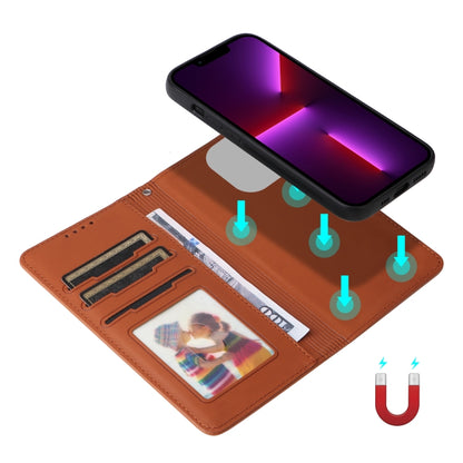 For iPhone 13 Pro BETOPNICE BN-005 2 in 1 Detachable Imitate Genuine Leather Phone Case(Brown) - iPhone 13 Pro Cases by BETOPNICE | Online Shopping UK | buy2fix