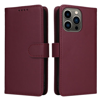 For iPhone 13 Pro BETOPNICE BN-005 2 in 1 Detachable Imitate Genuine Leather Phone Case(Wine Red) - iPhone 13 Pro Cases by BETOPNICE | Online Shopping UK | buy2fix