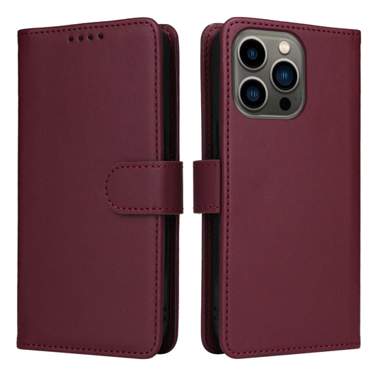 For iPhone 13 Pro BETOPNICE BN-005 2 in 1 Detachable Imitate Genuine Leather Phone Case(Wine Red) - iPhone 13 Pro Cases by BETOPNICE | Online Shopping UK | buy2fix