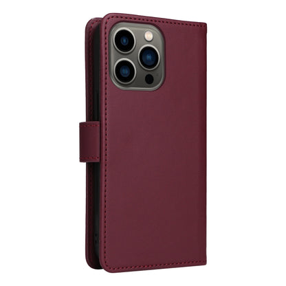 For iPhone 13 Pro BETOPNICE BN-005 2 in 1 Detachable Imitate Genuine Leather Phone Case(Wine Red) - iPhone 13 Pro Cases by BETOPNICE | Online Shopping UK | buy2fix