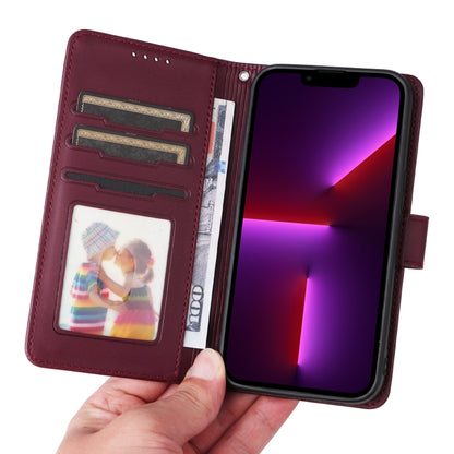 For iPhone 13 Pro BETOPNICE BN-005 2 in 1 Detachable Imitate Genuine Leather Phone Case(Wine Red) - iPhone 13 Pro Cases by BETOPNICE | Online Shopping UK | buy2fix