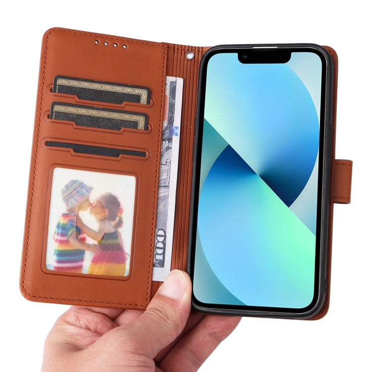 For iPhone 13 mini BETOPNICE BN-005 2 in 1 Detachable Imitate Genuine Leather Phone Case(Brown) - iPhone 13 mini Cases by BETOPNICE | Online Shopping UK | buy2fix