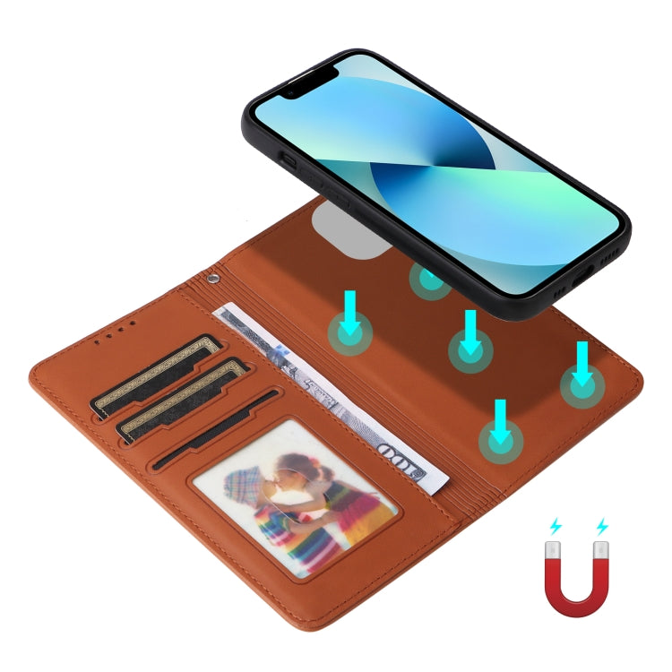 For iPhone 13 mini BETOPNICE BN-005 2 in 1 Detachable Imitate Genuine Leather Phone Case(Brown) - iPhone 13 mini Cases by BETOPNICE | Online Shopping UK | buy2fix