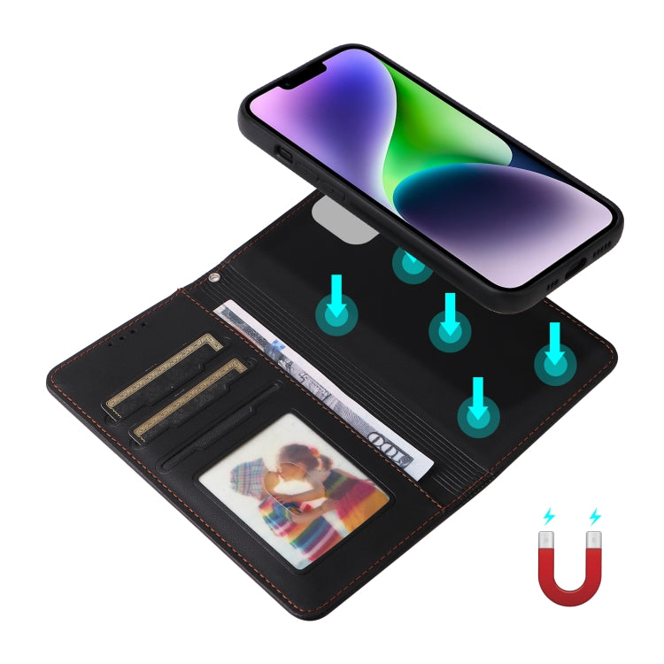 For iPhone 14 Plus BETOPNICE BN-005 2 in 1 Detachable Imitate Genuine Leather Phone Case(Black) - iPhone 14 Plus Cases by BETOPNICE | Online Shopping UK | buy2fix