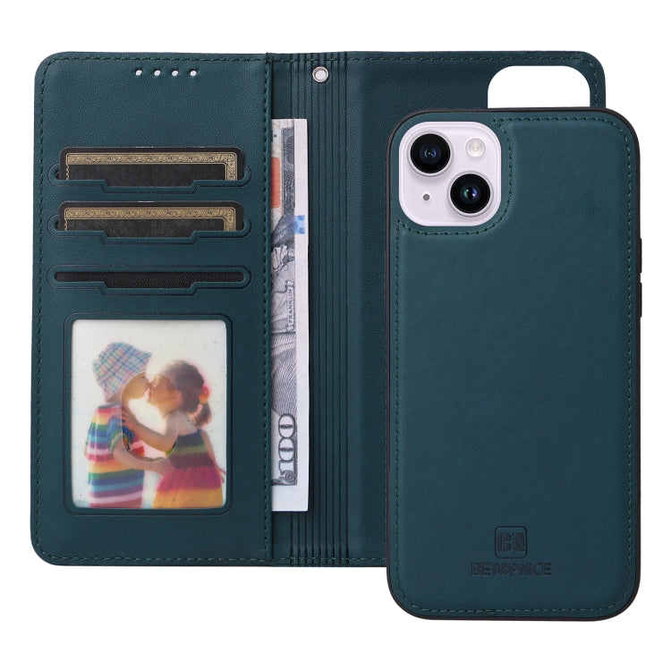 For iPhone 14 Plus BETOPNICE BN-005 2 in 1 Detachable Imitate Genuine Leather Phone Case(Blue) - iPhone 14 Plus Cases by BETOPNICE | Online Shopping UK | buy2fix