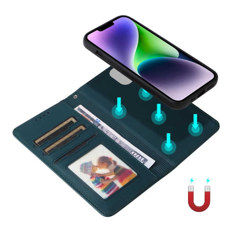 For iPhone 14 Plus BETOPNICE BN-005 2 in 1 Detachable Imitate Genuine Leather Phone Case(Blue) - iPhone 14 Plus Cases by BETOPNICE | Online Shopping UK | buy2fix