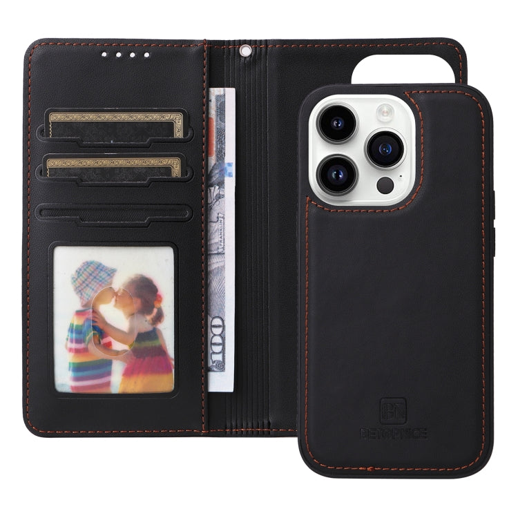 For iPhone 14 Pro BETOPNICE BN-005 2 in 1 Detachable Imitate Genuine Leather Phone Case(Black) - iPhone 14 Pro Cases by BETOPNICE | Online Shopping UK | buy2fix