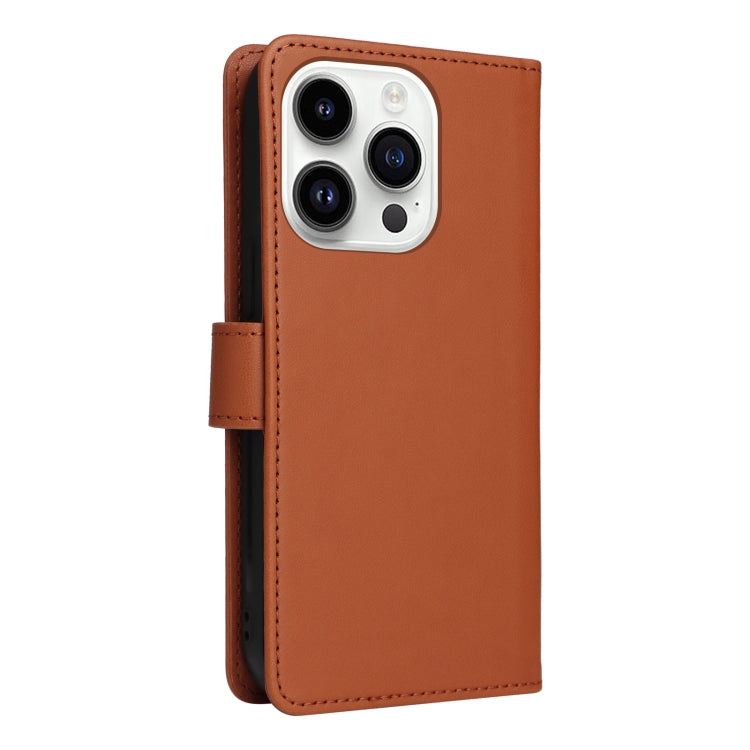 For iPhone 14 Pro BETOPNICE BN-005 2 in 1 Detachable Imitate Genuine Leather Phone Case(Brown) - iPhone 14 Pro Cases by BETOPNICE | Online Shopping UK | buy2fix