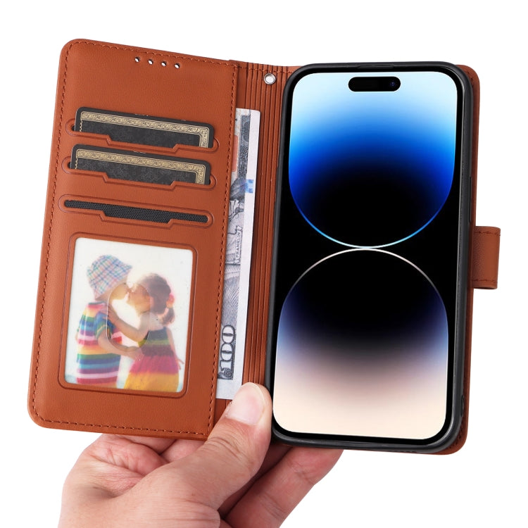 For iPhone 14 Pro BETOPNICE BN-005 2 in 1 Detachable Imitate Genuine Leather Phone Case(Brown) - iPhone 14 Pro Cases by BETOPNICE | Online Shopping UK | buy2fix