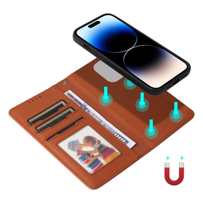 For iPhone 14 Pro BETOPNICE BN-005 2 in 1 Detachable Imitate Genuine Leather Phone Case(Brown) - iPhone 14 Pro Cases by BETOPNICE | Online Shopping UK | buy2fix