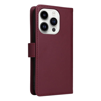 For iPhone 14 Pro BETOPNICE BN-005 2 in 1 Detachable Imitate Genuine Leather Phone Case(Wine Red) - iPhone 14 Pro Cases by BETOPNICE | Online Shopping UK | buy2fix