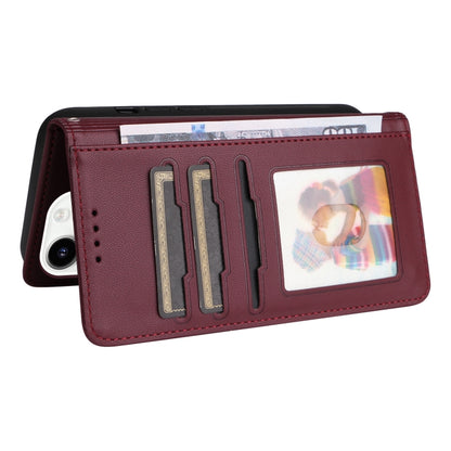 For iPhone 14 Pro BETOPNICE BN-005 2 in 1 Detachable Imitate Genuine Leather Phone Case(Wine Red) - iPhone 14 Pro Cases by BETOPNICE | Online Shopping UK | buy2fix