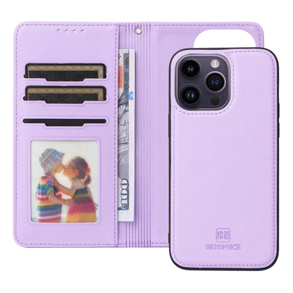 For iPhone 14 Pro Max BETOPNICE BN-005 2 in 1 Detachable Imitate Genuine Leather Phone Case(Light Purple) - iPhone 14 Pro Max Cases by BETOPNICE | Online Shopping UK | buy2fix